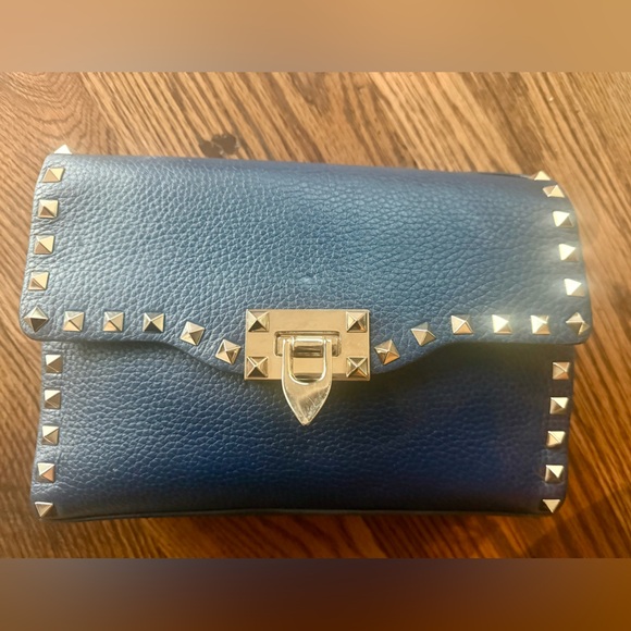 Valentino Rockstud Navy Leather Shoulder Bag – Excellent Condition - Picture 1 of 8
